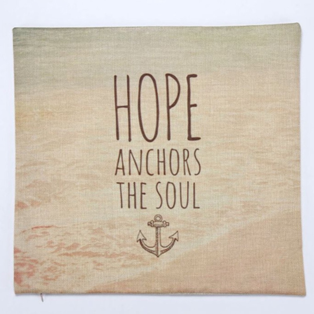 (3) HOPE ANCHORS THE SOUL PILLOW COVERs - Picture 3 of 4